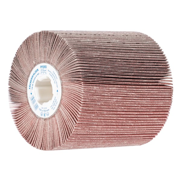 Pferd 4" x 4" Flap Drum - Coated - 3/4" Keyed A.H., Aluminum Oxide 180 Grit 45785 - main